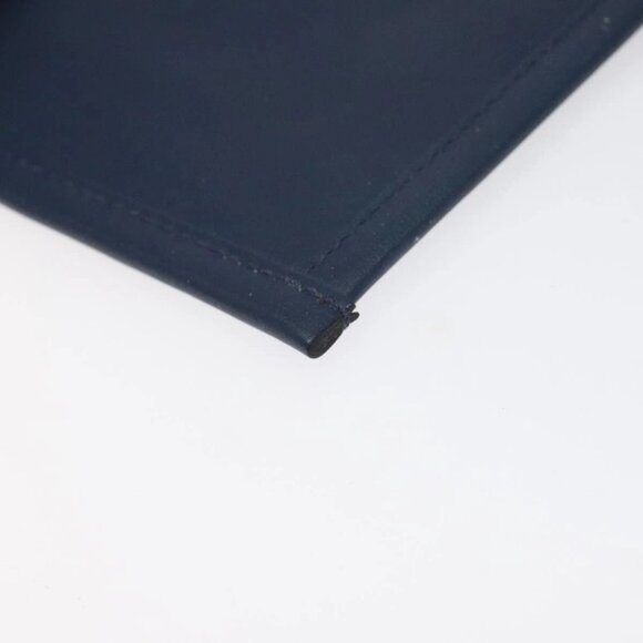 HERMES Petit Ash Pouch Leather Canvas Navy Auth - Picture 8 of 15
